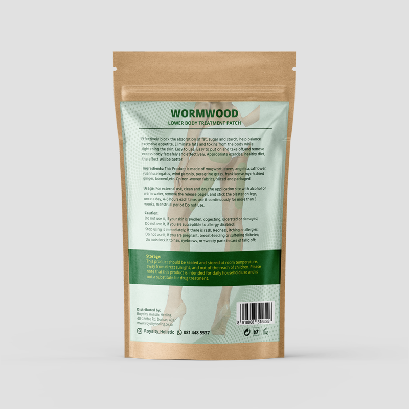 Royalty Holistic Healing™ Wormwood Lower Body Treatment Patch: Effective Fat and Toxin Elimination